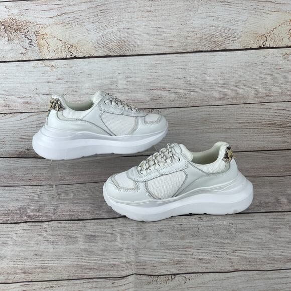 Rebeeca Minkoff Womens Sz 6 Platform Sneakers White Snakeskin - Picture 2 of 9